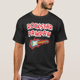 Camiseta Rockstar Pawpaw Guitarra Elétrica Fã de Rock Mãe