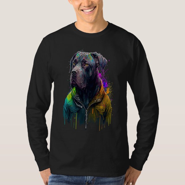 Camiseta Rockstar portrait italian mastiff Cane Corso (Frente)