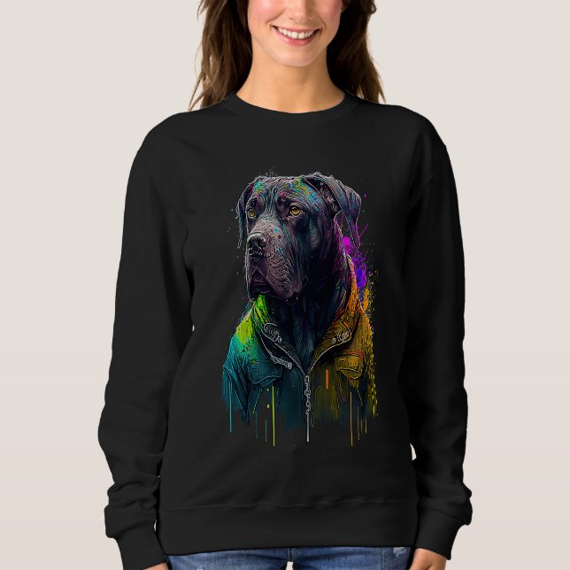 Camiseta Rockstar portrait italian mastiff Cane Corso (Frente)