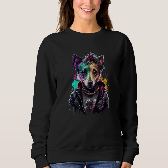 Camiseta Rockstar portrait Jack Russell Terrier (Frente)