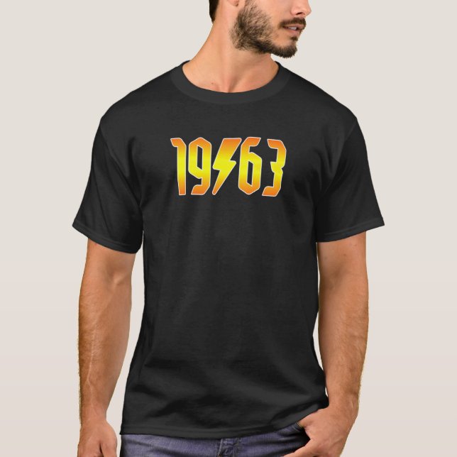Camiseta Rockstars são Nasceres em 1963 Birthday Rock N Rol (Frente)