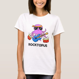 Camiseta Rocktopus Funny Rock Banda Octopus Pun