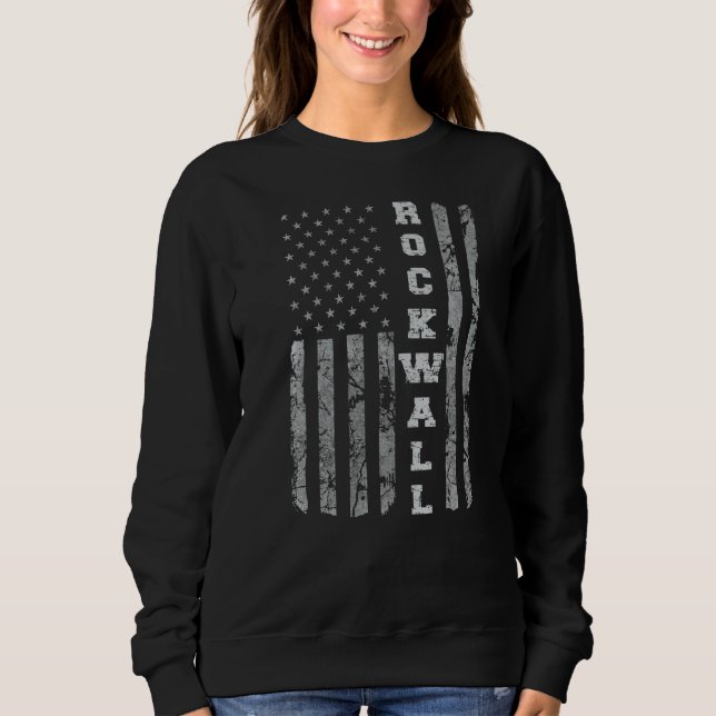 Camiseta Rockwall Texas American Flag (Frente)