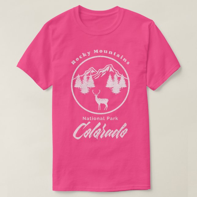 Camiseta Rocky Mounains National Park Colorado Hiking Camp (Frente do Design)