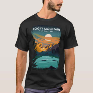 Camiseta Rocky Mountain National Park at Night Vintage Mini