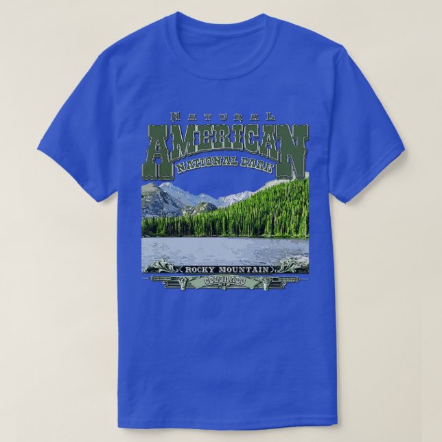 Camiseta Rocky Mountain National Park Colorado (Frente do Design)
