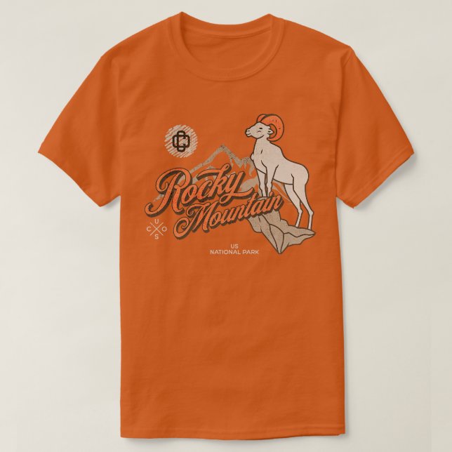 Camiseta Rocky Mountain National Park Colorado Big Horn (Frente do Design)