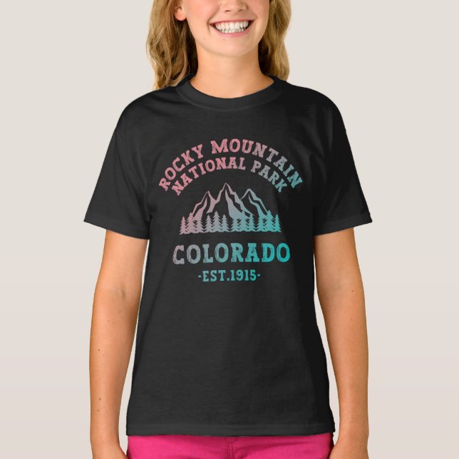 Camiseta Rocky Mountain National Park Colorado EUA Gradient (Frente)