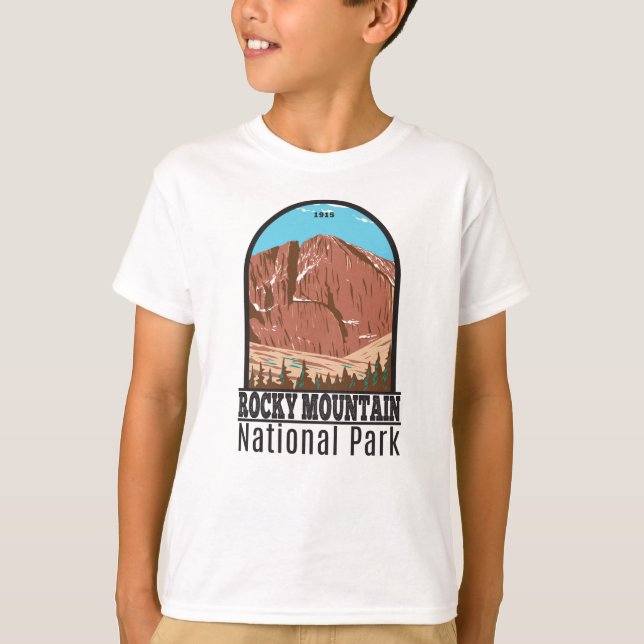 Camiseta Rocky Mountain National Park Colorado Longs Peak (Frente)