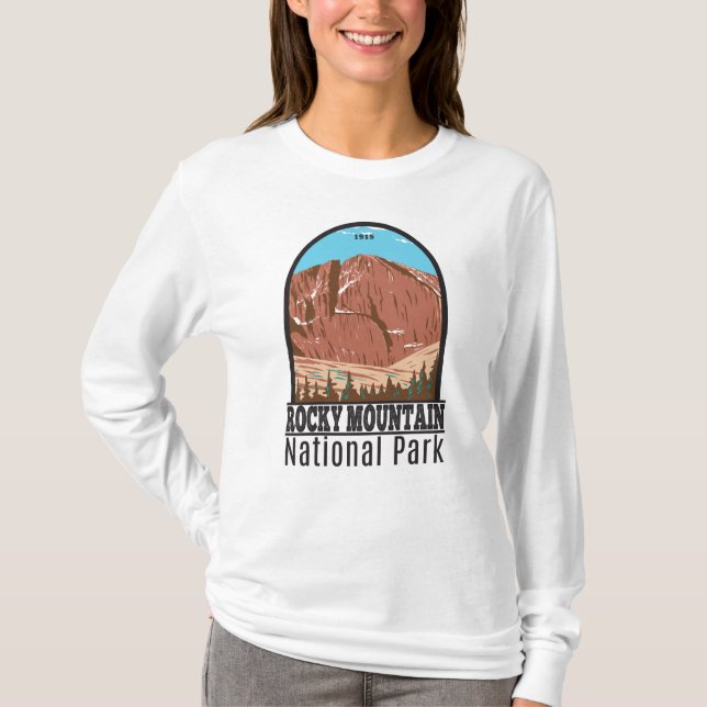 Camiseta Rocky Mountain National Park Colorado Longs Peak (Frente)