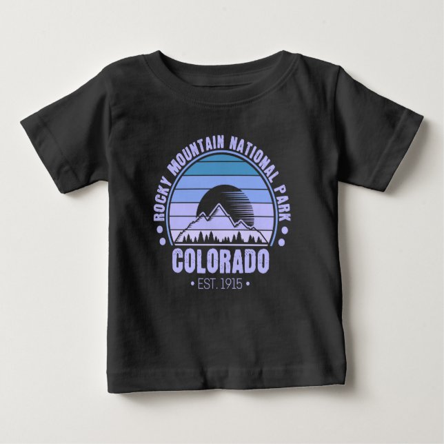 Camiseta Rocky Mountain National Park Colorado Retro (Frente)