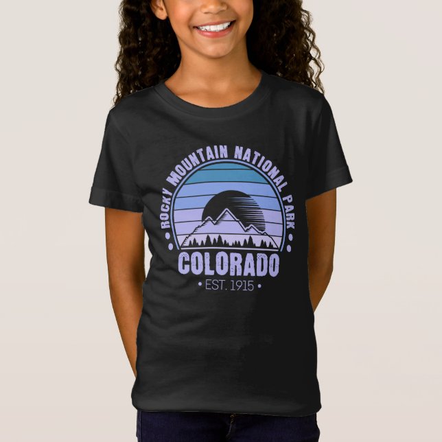 Camiseta Rocky Mountain National Park Colorado Retro (Frente)