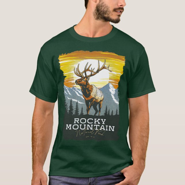 Camiseta Rocky Mountain National Park Elk (Frente)