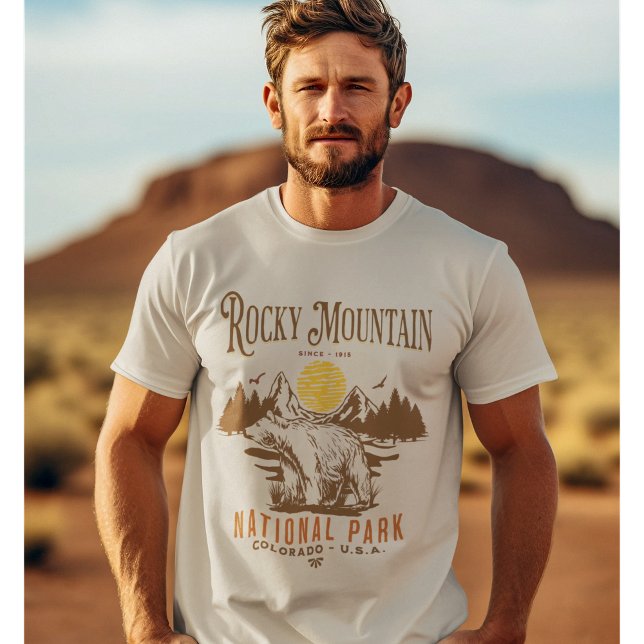 Camiseta Rocky Mountain National Park Fun landscape (Criador carregado)