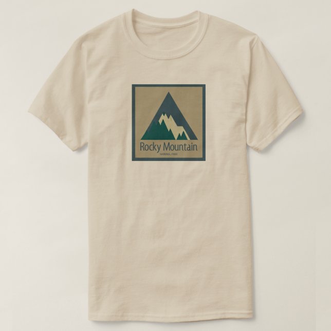 Camiseta Rocky Mountain National Park Rustic (Frente do Design)