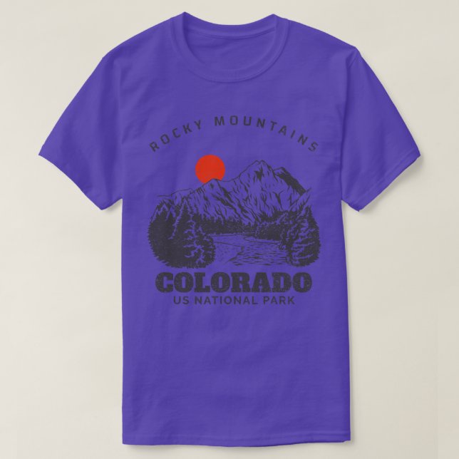 Camiseta Rocky Mounts US National Park Colorado (Frente do Design)