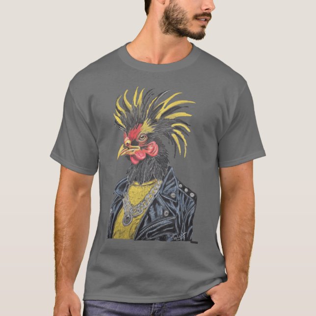 Camiseta Rocky o Galo retrô (Frente)