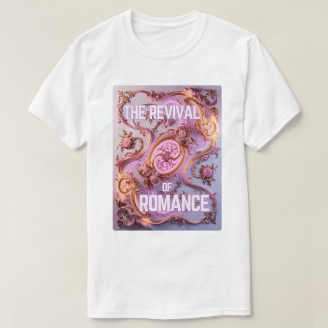 Camiseta Rococo Rhapsody - O renascimento do romance (Frente do Design)