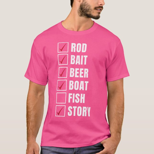 Camiseta Rod Bait Beer Boer Fish Story Ice Fish Fisher F (Frente)