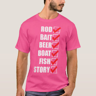 Camiseta Rod Bait Beer Boer Fish Story Ice Fish Fisher F