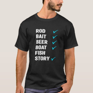 Camiseta Rod Bait Beer Boer Fish Story Ice Fish Fisher F