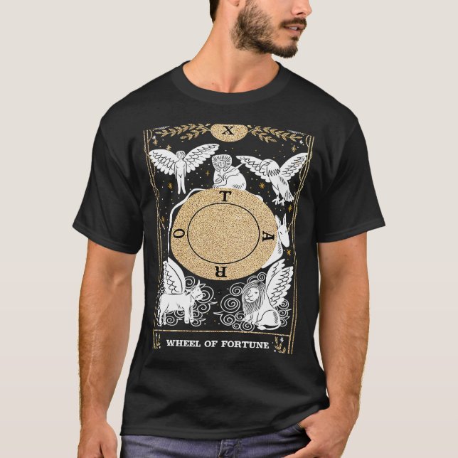 Camiseta Roda da Fortuna X Carta de Tarot (Frente)