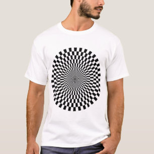 Camiseta Roda de arte Op - Preto e Branco
