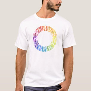 Camiseta Roda de Cores de Ondas Isométricas