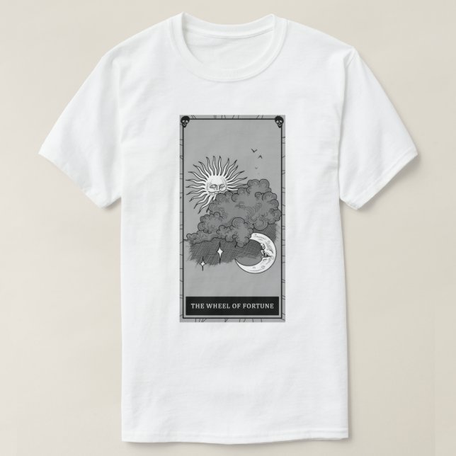 Camiseta Roda De Fasmofobia De Tarot Fortune (Frente do Design)
