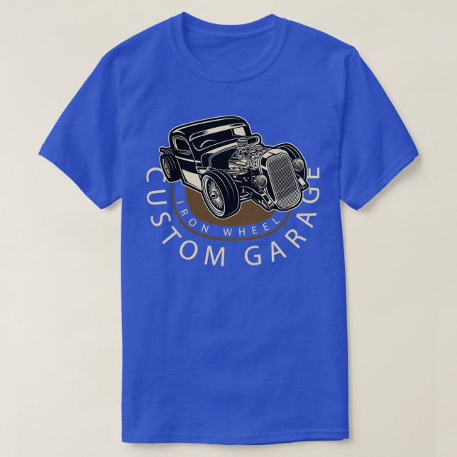 Camiseta Roda de Ferro Retro Rockabilly Gift 1 (Frente do Design)