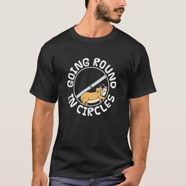 Camiseta Roda de Hamster, Dar Voltas em Círculos, Colega de (Frente)
