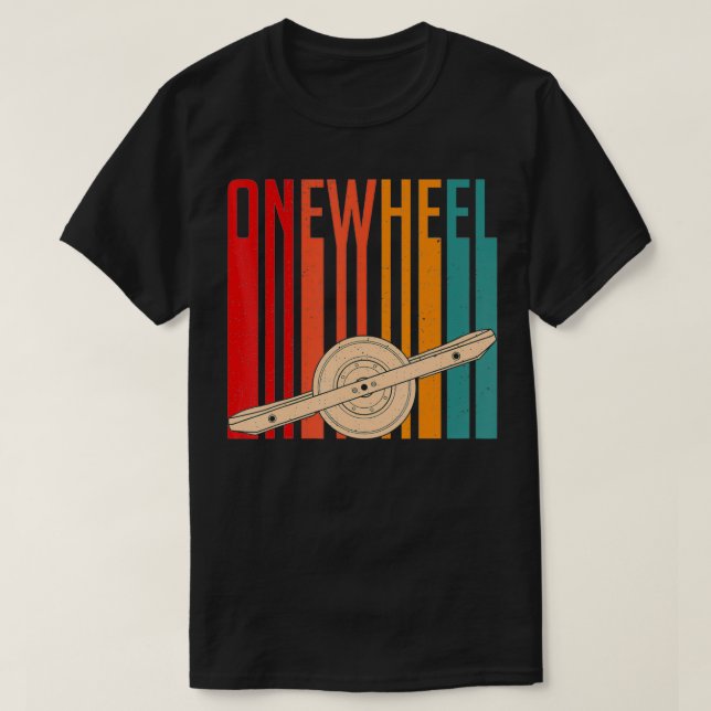Camiseta Roda de Vintagem Retroativa de Uma Roda (Frente do Design)