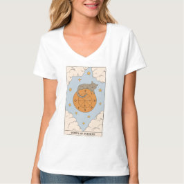 Camiseta Roda do cartão de tarot da Fortune Grande Arcana m