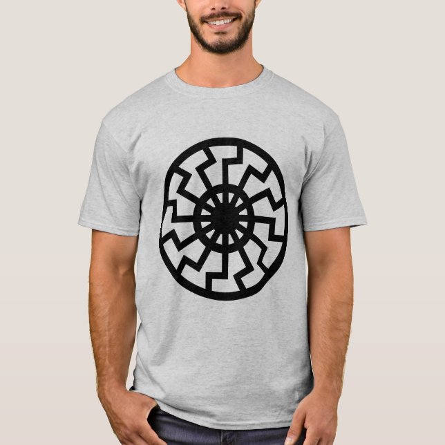 Camiseta Roda do Sol Esotérico Norse Viking (Frente)