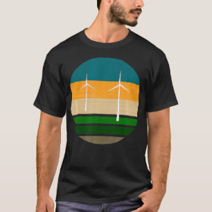 Camiseta Roda Eólica Renovável de Turbina Eólica