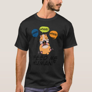 Camiseta Roda Me Alimente Pet Humano Pet Lover Proprietário