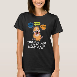 Camiseta Roda Me Alimente Pet Humano Pet Lover Proprietário