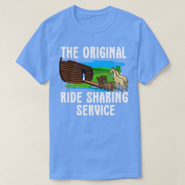 Camiseta Roda Original Compartilhando Noah em sua Arca Engr (Frente do Design)