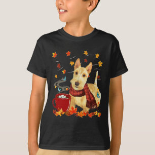 Camiseta Roda Scottish Terrier - Queda - Chocolate - Quente