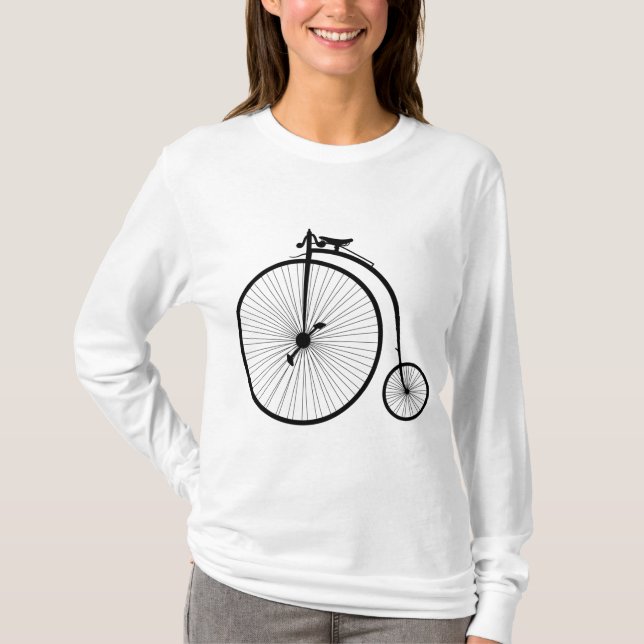 Camiseta Rodas de bicicleta de Penny Farthing (Frente)