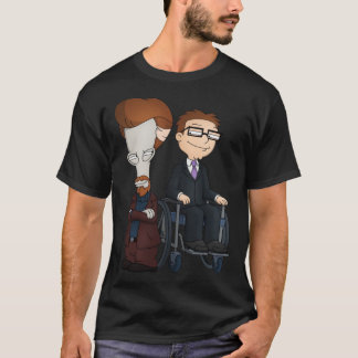 Camiseta Rodas e Homem Perna! Pai americano Roger e Ste