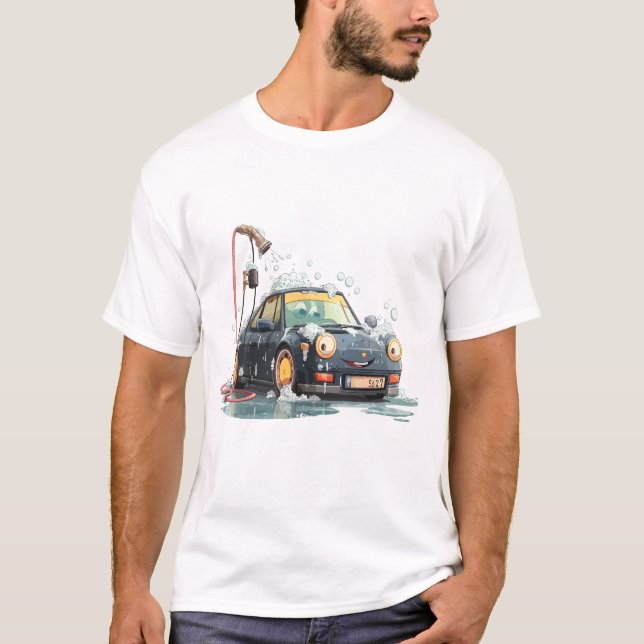 Camiseta Rodas Limpas, Sentimentos Felizes: Design de Lava- (Frente)