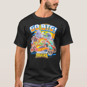 Camiseta Rodas Quentes - Caminhões Monstros Vão Grandes