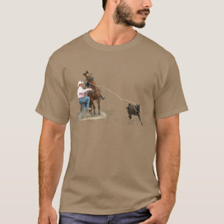 Camiseta Rodeio - amarração da vitela; Roping da vitela