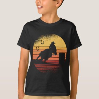 Camiseta Rodeio de Corrida do Cano do Cavalo Solar Retroati