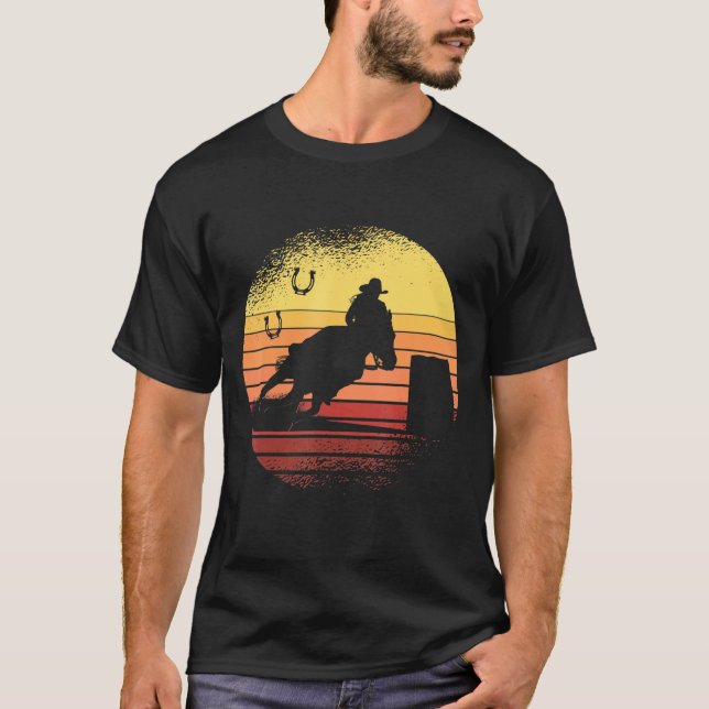 Camiseta Rodeio de Corrida do Cano do Cavalo Solar Retroati (Frente)