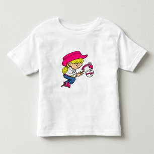 Camiseta Rodeio Ocidental Cowgirl em Stick Horse