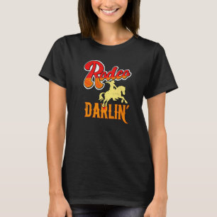 Camiseta Rodeio Rodeo Darlin, Cavalo e Touro, em Larga Medi
