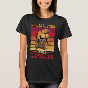 Camiseta Rodent Bodybuilder Com Uma Capybara