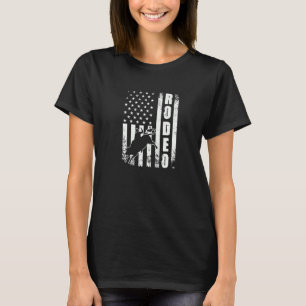 Camiseta Rodeo Americano Flag Usa Patriótica Orgulho Funny